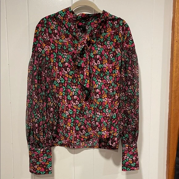 Who What Wear Multicolor Floral Blouse - Picture 1 of 5
